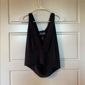 Victoria Sport black cropped hoodie